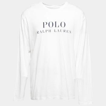 [二手商品] Ralph Lauren | Polo Ralph Lauren White Logo Printed Cotton Long Sleeve T-Shirt XL商品图片,7.1折