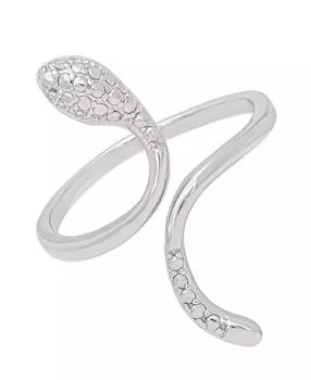 Macy's | Diamond Accent Snake Ring in Fine Silver Plate,商家Macy's,价格¥78
