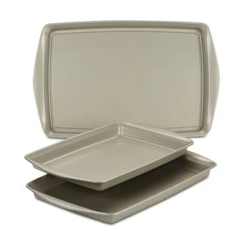 Rachael Ray | Nonstick Bakeware 3-Pc. Cookie Pan Set, Silver,商家Macy's,价格¥300