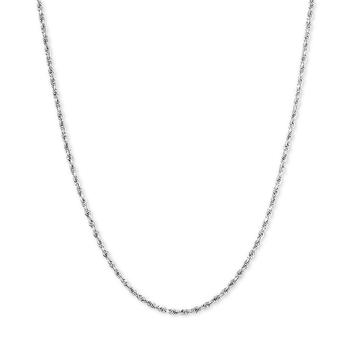 商品Glitter Rope 18" Chain Necklace in 14k White Gold图片