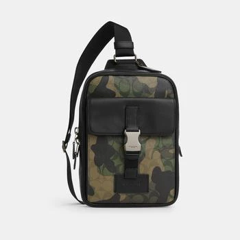 Coach | Coach Outlet Track Pack In Signature Canvas With Camo Print 4.3折, 独家减免邮费