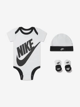 推荐Baby Boys Futura Logo Box Bodysuit Set in White商品