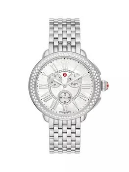 推荐Serein Stainless Steel, Mother-Of-Pearl & 0.62 TCW Diamond Chronograph Watch/38MM x 40MM商品