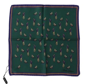 Dolce & Gabbana | Dolce & Gabbana Green Printed DG Logo s Square Handkerchief Scarf,商家SEYMAYKA,价格¥899