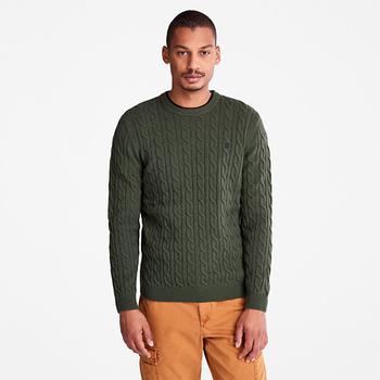product Phillips Brook Cable Crewneck Jumper for Men in Dark Green image