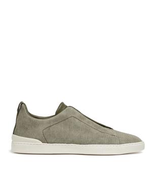 zegna鞋真假, Zegna | Canvas Triple Stitch Sneakers商品图片 