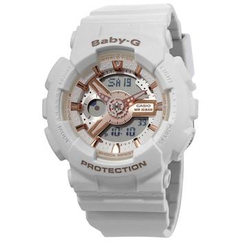 卡西欧剑鱼石英表, Casio | Baby-G Alarm World Time Quartz Analog-Digital Ladies Watch BA-110RG-7ADR商品图片 7.5折