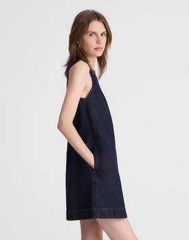 heli leaves button front linen midi dress Heli Leaves Button Front Linen Midi Dress (Women)