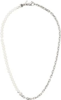 Emanuele Bicocchi | SSENSE Exclusive Silver Pearl Necklace,商家SSENSE CA,价格¥2225