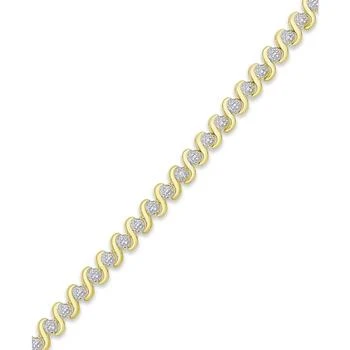 Macy's | Diamond Accent "S" Link Bracelet in Silver Plate, Rose Gold or Gold Plate,商家Macy's,价格¥337