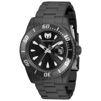 推荐TechnoMarine Men's TM-220105 Sea 42mm Black Dial Stainless Steel Watch商品