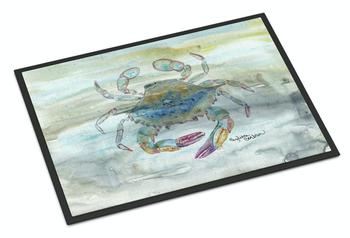 商品24 in x 36 in Female Blue Crab Watercolor Door Mat Indoor/Outdoor图片