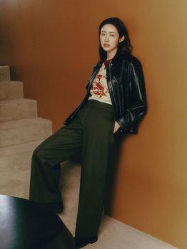 Love Stitch, A.T.CORNER | Stitch Wide Long Pants Khaki (Aepa2f001k2)商品图片 9.2折×额外8.5折, 额外八五折