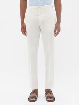 推荐Linen-hopsack slim suit trousers商品