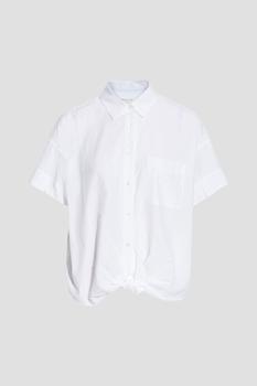 推荐Knotted cupro and cotton-blend shirt商品