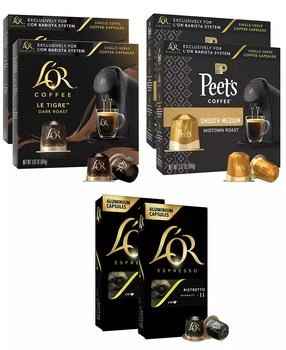 L'or | Coffee Espresso Dark Roast Favorites, Plus Peet's Coffee Medium Roast, 60 Capsule Count,商家Macy's,价格¥368