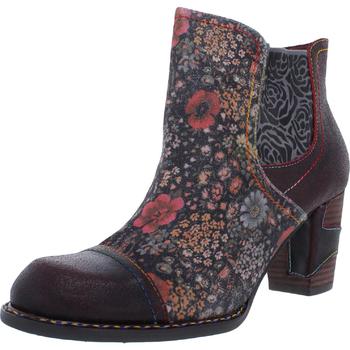 推荐L'Artiste by Spring Step Womens Melvina Leather Floral Ankle Boots商品