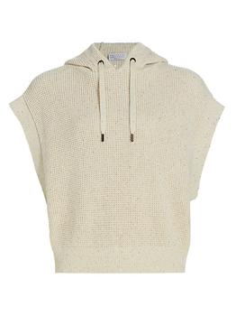 推荐Knit Cotton-Blend Hooded Vest商品