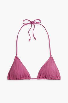 product Heather polka-dot cloqué triangle bikini top image