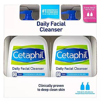 product Cetaphil Daily Facial Cleanser (20 oz., 2 pk.) image