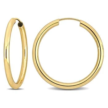 Mimi & Max | Mimi & Max 25mm Hoop Earrings in 14k Yellow Gold,商家Premium Outlets,价格¥868