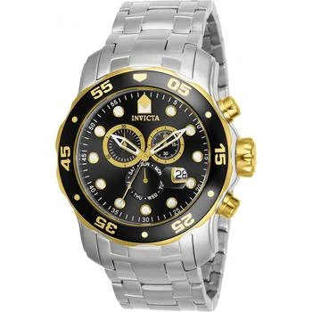 Invicta | Invicta Men's Chronograph Watch - Pro Diver Black Dial Bracelet | 80039 1折×额外9折x额外9折, 额外九折