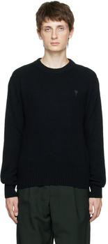 ami毛衣评价, AMI | Black Ami de Cœur Sweater商品图片 