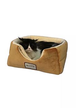 商品Armarkat | Soft Velvet with Waterproof Cat Sleeper Bed - Brown and Beige,商家Belk,价格¥390图片