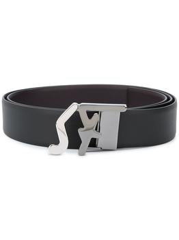 加拿大菲拉格慕腰带, Salvatore Ferragamo | SALVATORE FERRAGAMO SF Logo Belt Black商品图片 