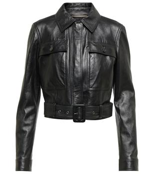 商品Yves Saint Laurent | Cropped leather jacket,商家MyTheresa,价格¥28354图片
