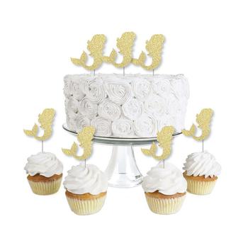 推荐Gold Glitter Mermaid - No-Mess Real Glitter Dessert Cupcake Toppers - Baby Shower or Birthday Party Clear Treat Picks - Set of 24商品