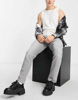 Topman | Topman slim jeans in light grey商品图片,4.5折×额外8折, 额外八折