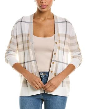 Burberry Check Wool & Silk-Blend Cardigan product img