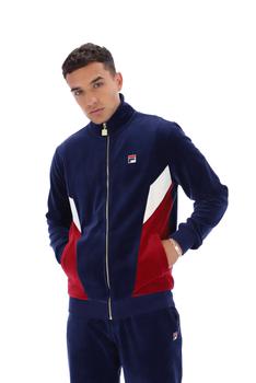 Fila | Fila Lane Track Jacket - Peacoat/Rhubarb/Whisper White商品图片,5折, 满$175享9折, 满折