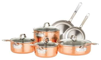 Viking | Viking Copper Clad 3-Ply Hammered 10 Piece Cookware Set,商家Premium Outlets,价格¥6145