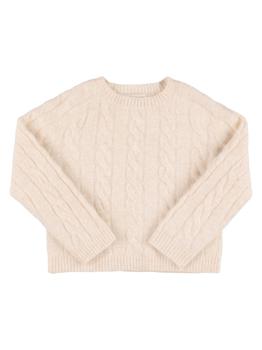 推荐Wool Blend Cable Knit Sweater商品