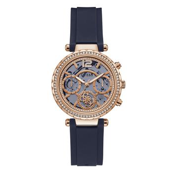 GUESS | Women's Quartz Navy Silicone Strap Multi-Function Watch 36mm商品图片,