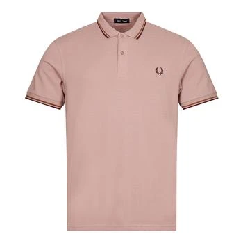 推荐Fred Perry Twin Tipped Polo Shirt - Dusty Rose Pink商品