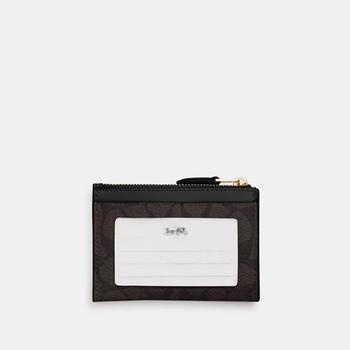 Coach Mini Skinny Id Case In Signature Canvas - Bags