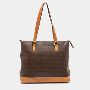 Celine, [二手商品] Celine | Celine Brown Macadam Coated Canvas And Leather Vintage Tote商品图片 满1件减$100, 满减