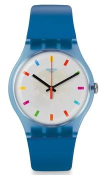 Swatch | Color Square Quartz White Dial Unisex Watch SUON125 7.2折, 满$75减$5, 满减