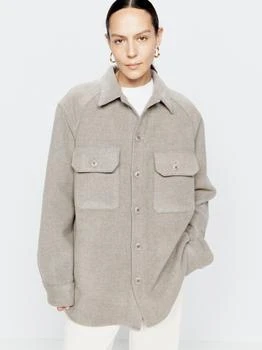 推荐Oversized brushed-wool shacket商品