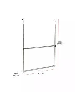 Oceanstar | 2-Tier Portable Adjustable Closet Hanger Rod,商家Macy's,价格¥192