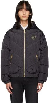 Versace | Black V-Emblem Down Jacket 6.1折