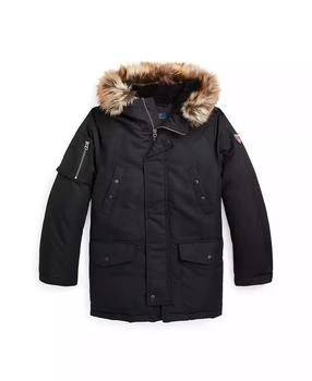 Ralph Lauren | Big Boys Artificial-fur-Trim Down Parka Jacket,商家Macy's,价格¥1316