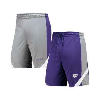 Colosseum | Men's Purple, Gray Kansas State Wildcats Am I Wrong Reversible Shorts商品图片,