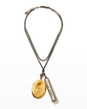 商品Wrap Chain Necklace with Oval Locket,商家Neiman Marcus,价格¥6497图片
