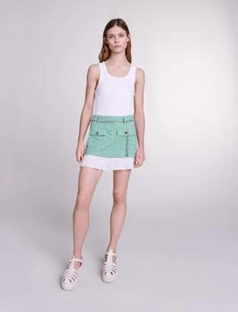 Maje | Maje Woman's cotton, Short 2-in-1 skirt for Spring/Summer,商家Maje US,价格¥1212