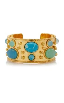 Sylvia Toledano | Sylvia Toledano - Byzantine 22K Gold-Plated Multi-Stone Cuff - Blue - OS - Moda Operandi - Gifts For Her,商家Fashion US,价格¥1502