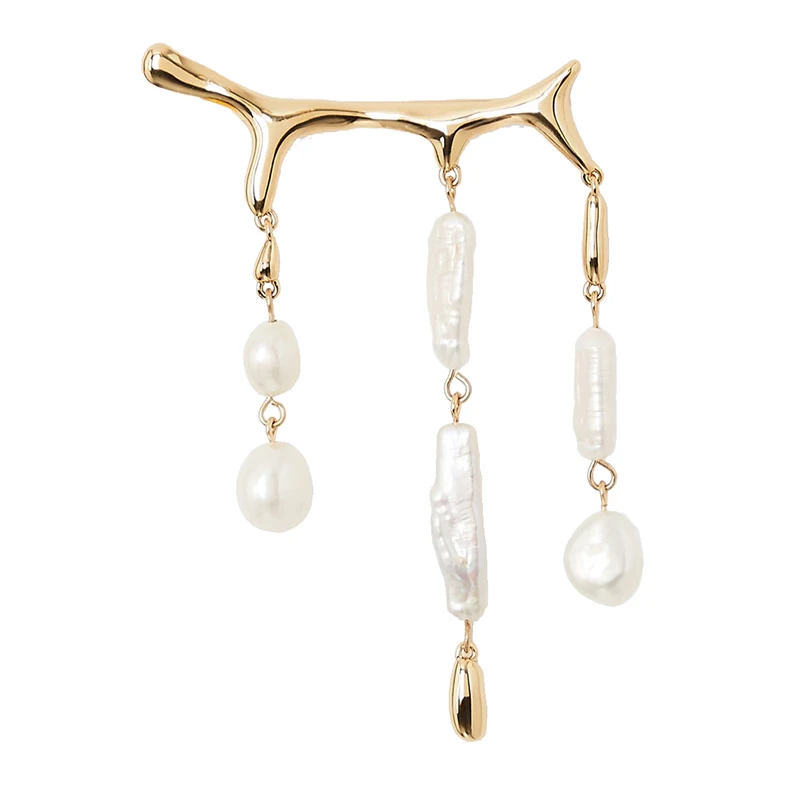 cos | COS 24新款 女士金色黄铜制白色层叠淡水珍珠饰发卡,商家VPF,价格¥324